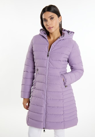 Manteau d’hiver faina en violet : devant