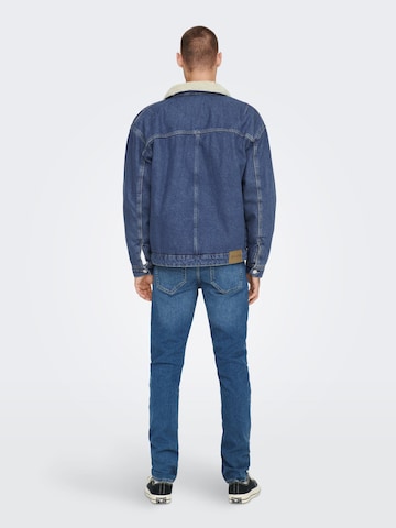 Only & Sons Between-season jacket 'Rick' in Blue