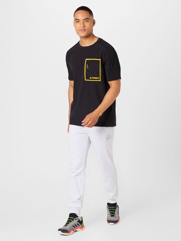 T-Shirt fonctionnel 'National Geographic' ADIDAS TERREX en noir