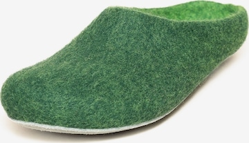 MagicFelt Slippers 'Filzpantoffel AP 701' in Green: front