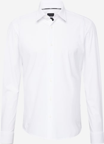 BOSS BlackComfort Fit Košulja 'ROAN' - bijela boja: prednji dio