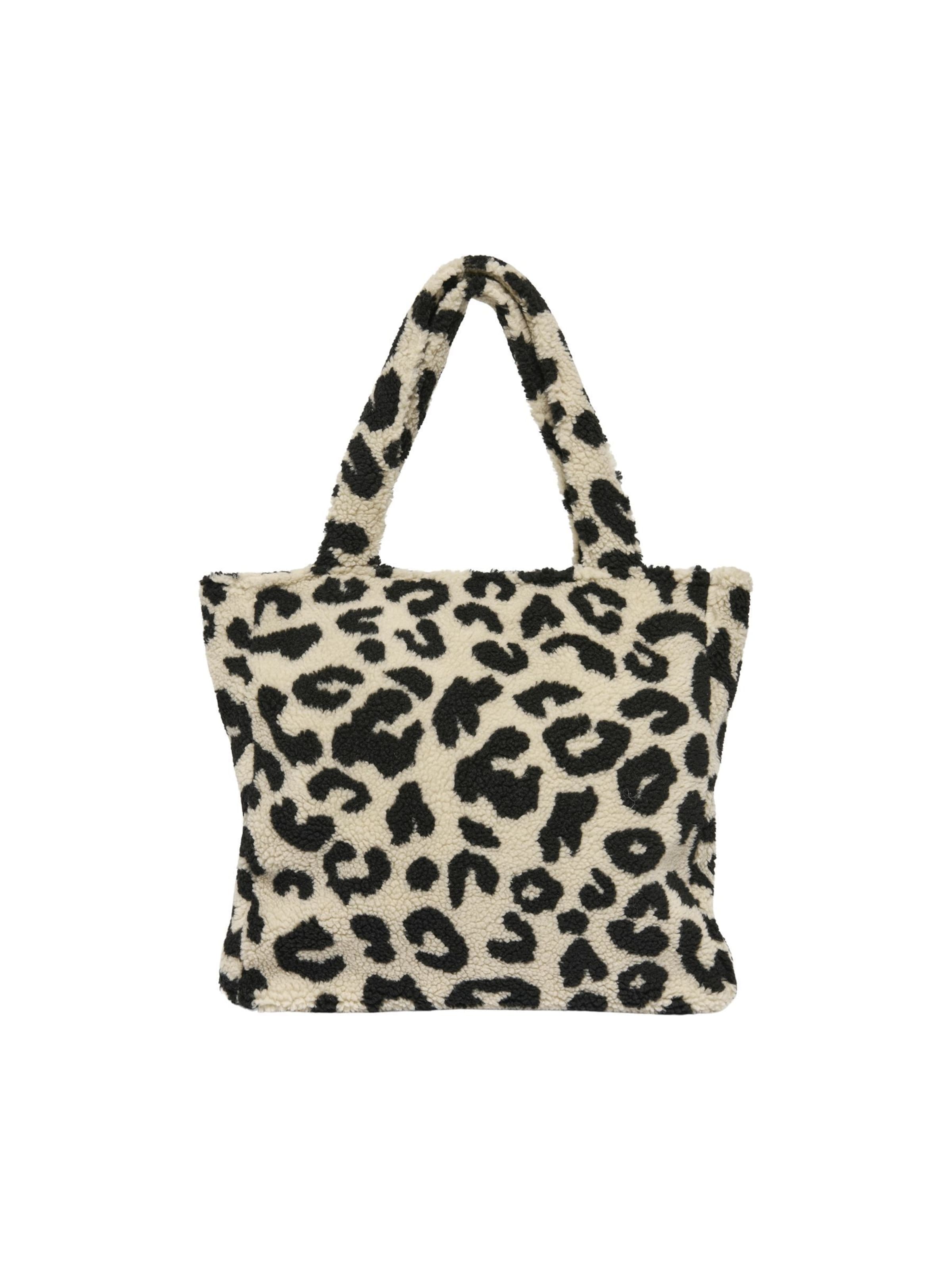 ONLY Shopper 'ONLLEO' in de kleur Crème / Zwart, Productweergave