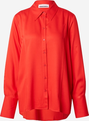 Camicia da donna 'MOAANAS' di ARMEDANGELS in rosso: frontale