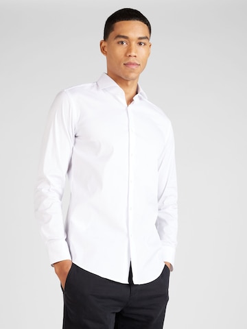BOSS Black Slim fit Zakelijk overhemd 'P-Hank' in Wit: voorkant