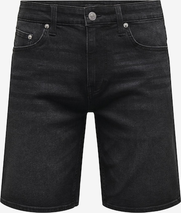 Only & Sons - regular Vaquero 'WEFT' en negro: frente