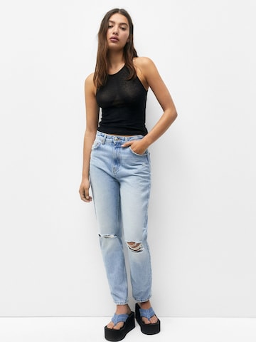 Pull&Bear Tapered Jeans i blå