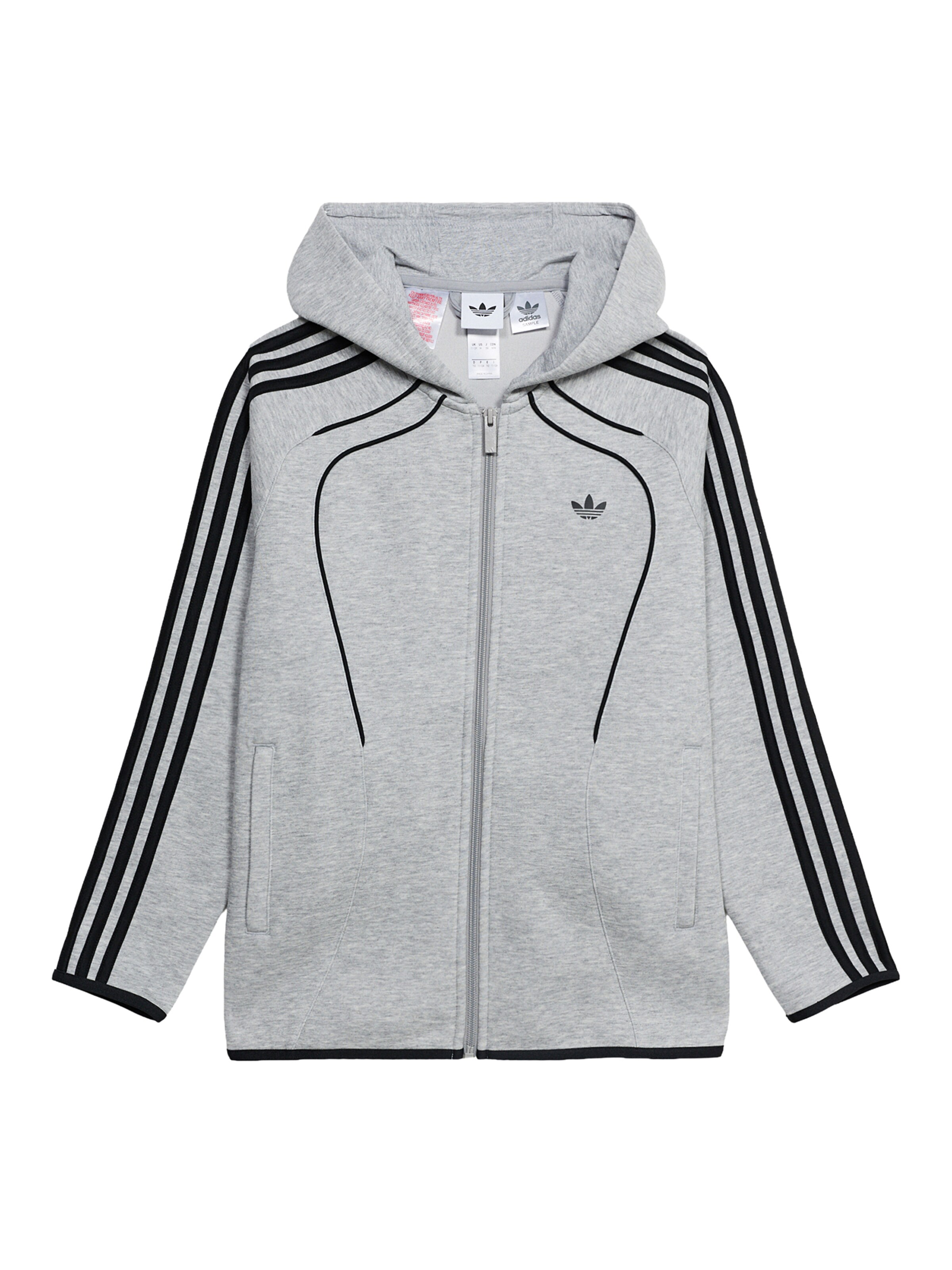 ADIDAS ORIGINALS Tepláková bunda 'SPACER' - Sivá: predná strana