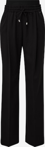 regular Pantaloni con piega frontale di QS in nero: frontale