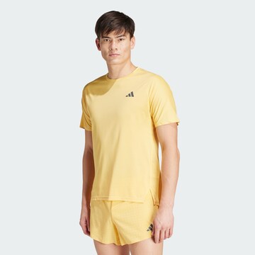 T-Shirt fonctionnel 'Adizero' ADIDAS PERFORMANCE en jaune : devant