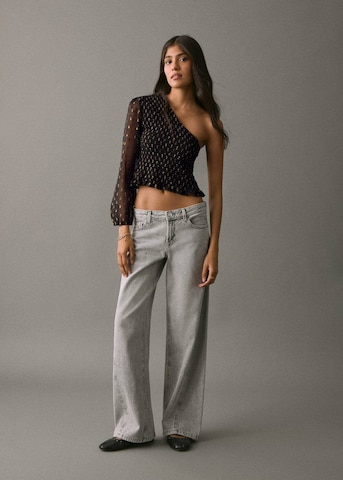 MANGO TEEN Bluse 'Topos' in Schwarz