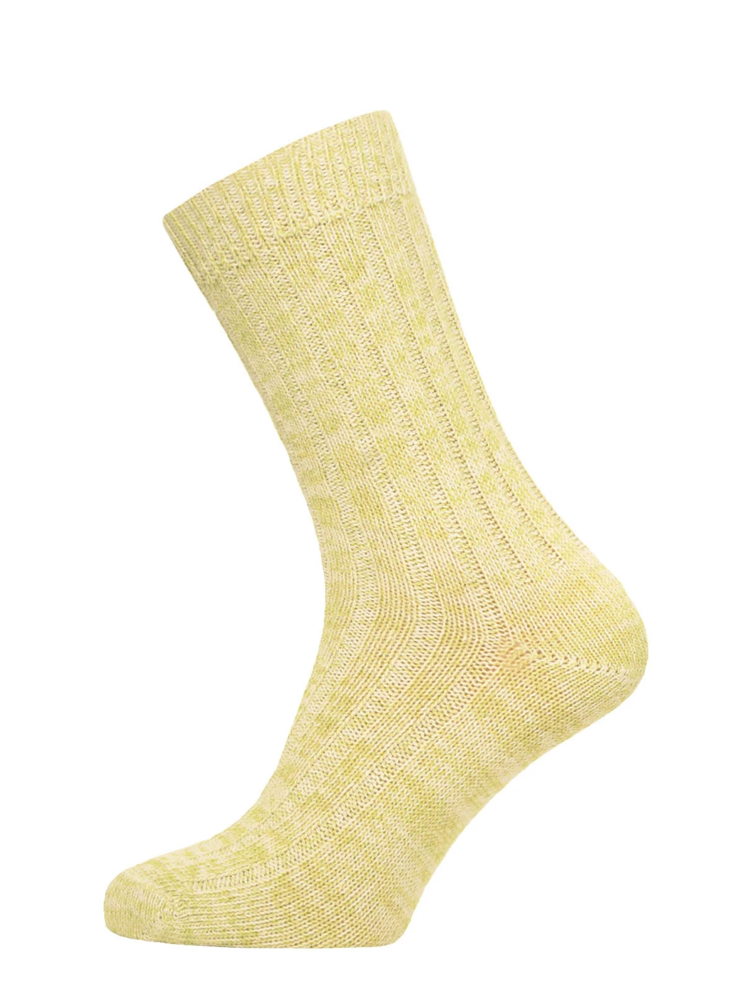 HomeOfSocks Socks 'Ein Paar Weiche Blumen Socken aus Baumwolle kuschelig mit 90% Baumwolle für Damen und Herren' in Green: front