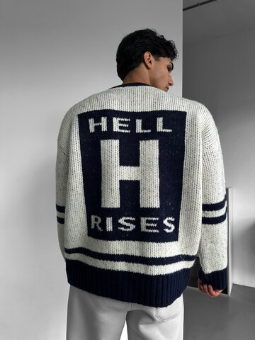 Kleidermafia Sweater 'Oversize Knit Letter Sweater - Navy Blue' in Blue
