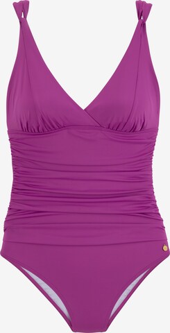 LASCANA Triangle Swimsuit in Purple: front