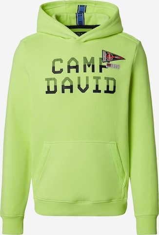 Felpa di CAMP DAVID in verde: frontale