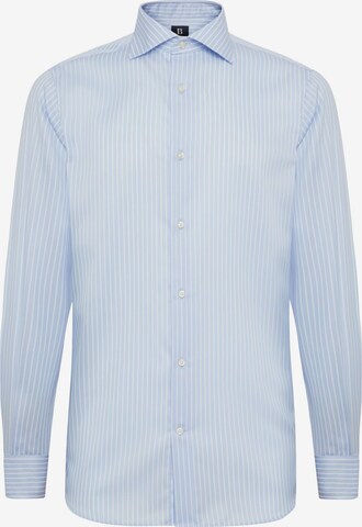 Coupe regular Chemise Boggi Milano en bleu : devant