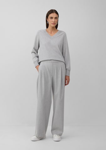 Wide Leg Pantalon à pince s.Oliver BLACK LABEL en gris