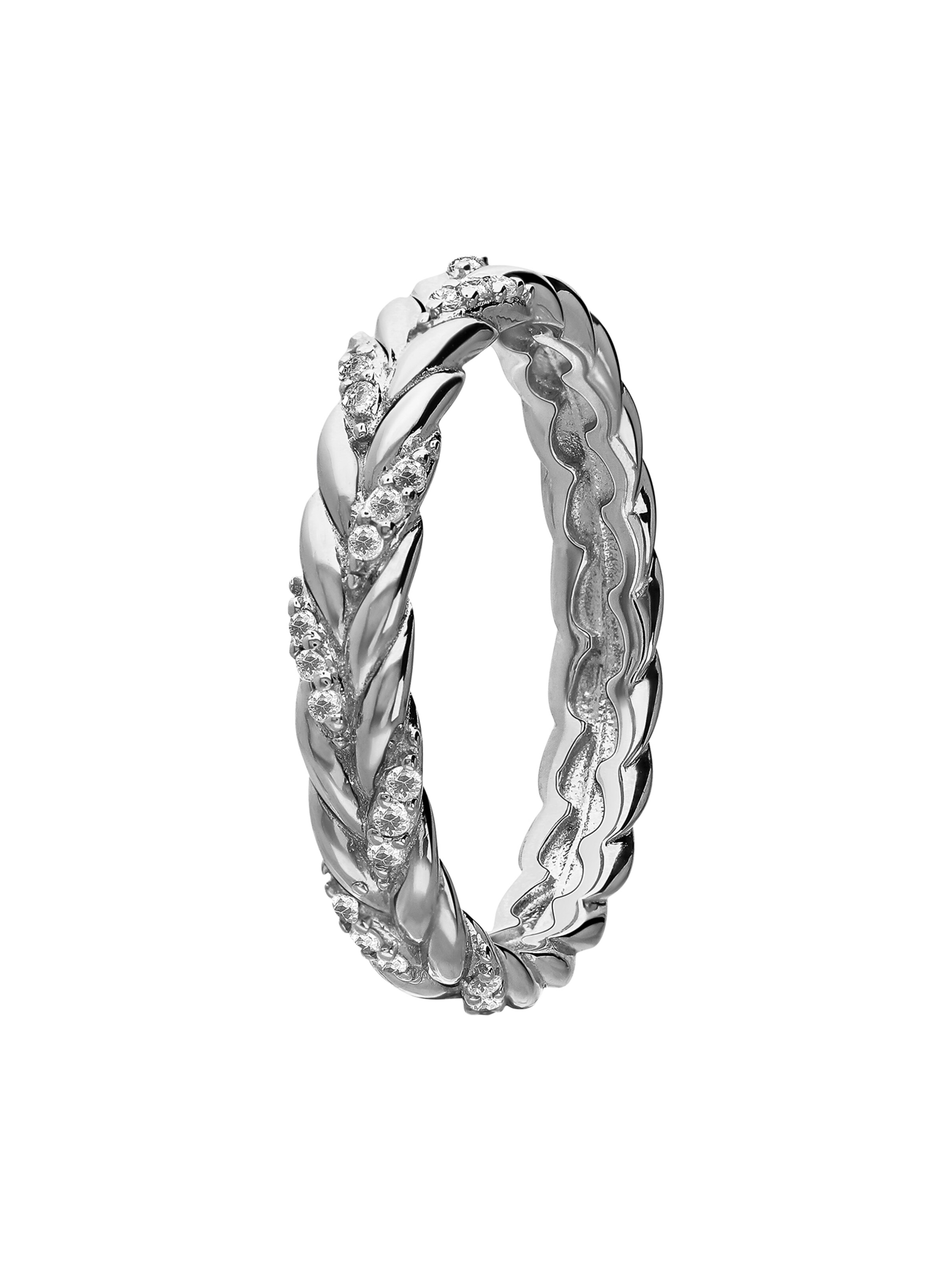 Lucardi Ring 'Einfach' in Silver: front