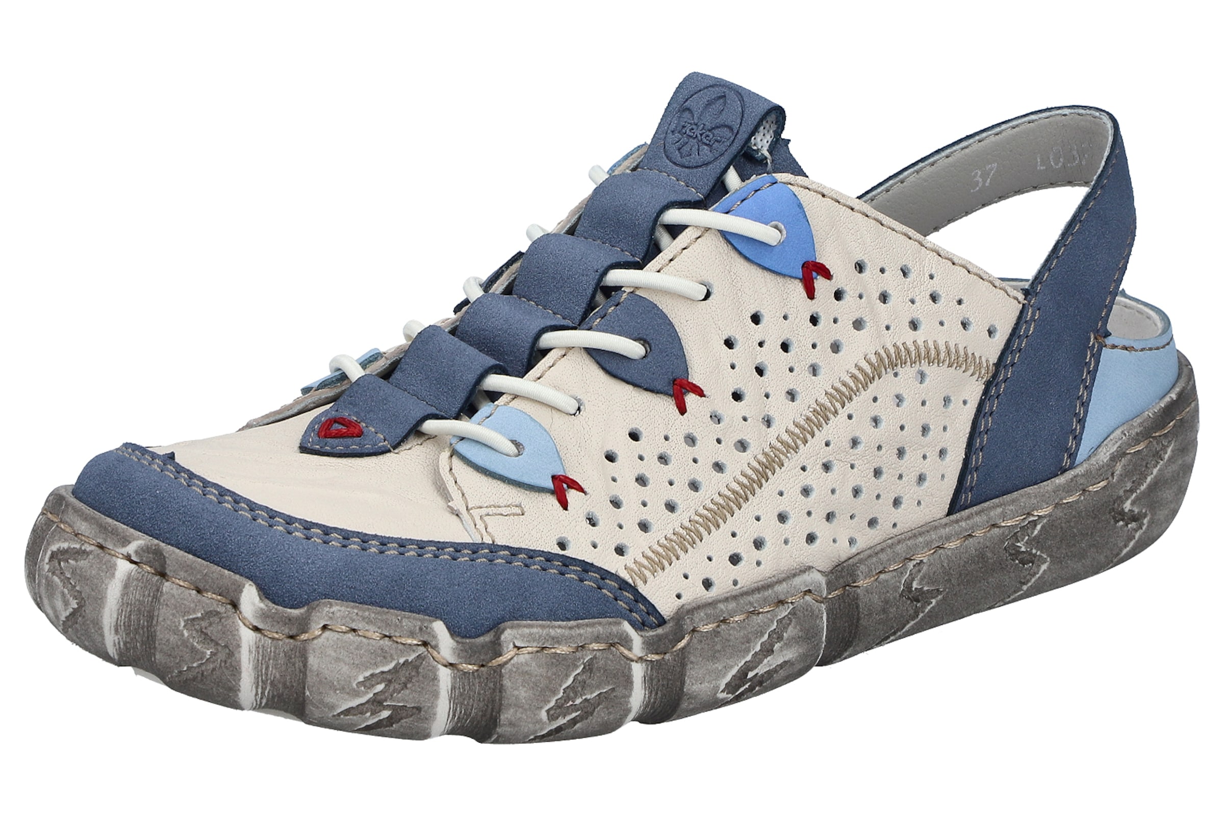 Sandales de randonnée Rieker en beige : devant