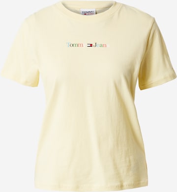 Tommy Jeans - Camiseta en amarillo: frente