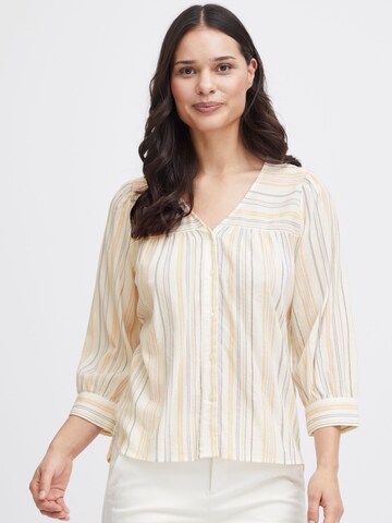Camicia da donna 'Nadu' di Fransa in beige: frontale
