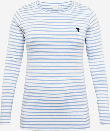KAFFE CURVE T-shirt 'Lia' i blå: framsida