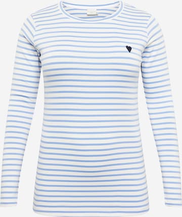 T-shirt 'Lia' KAFFE CURVE en bleu : devant