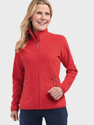 Schöffel Functionele fleece jas in Rood: voorkant