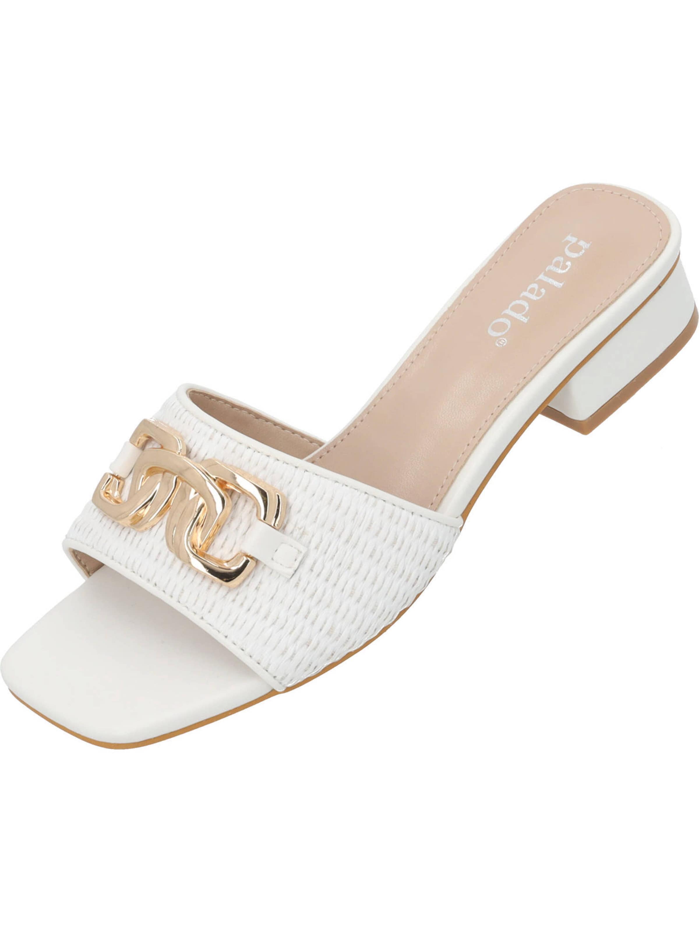 Palado Pantolette 'Darie' in Weiß: Vorderseite