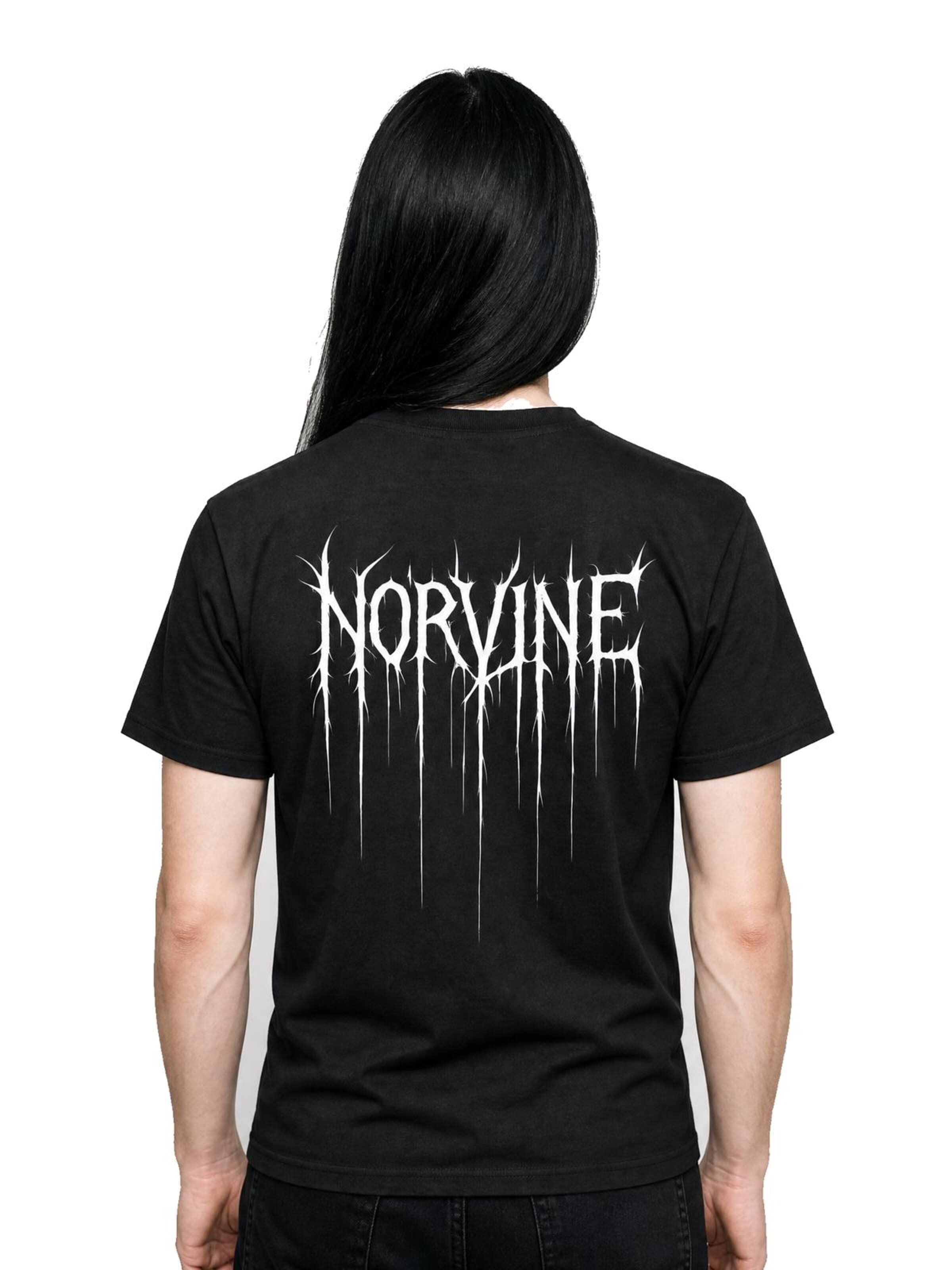 Norvine Paita 'Norvine Metal Veins Organic T-Shirt' värissä musta