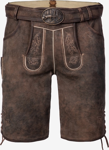 Regular Pantalon folklorique 'TG-Dettelbach' SPIETH & WENSKY en marron : devant