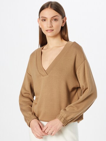 TOM TAILOR Sweatshirt in Brown: front