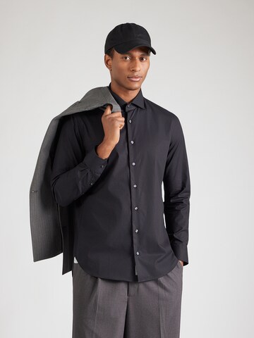 Slim fit Camicia di Michael Kors in nero: frontale