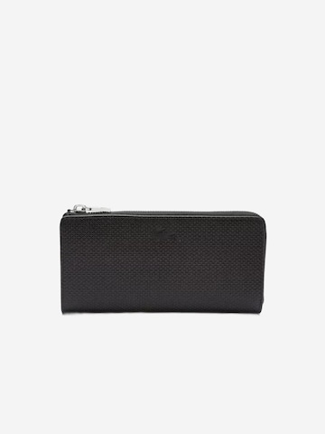 LACOSTE Tegnebog 'Lacoste Compagnon cuir piqué Chantaco' i sort: forside