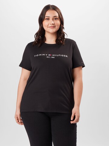 Tommy Hilfiger Curve Shirt in Black: front