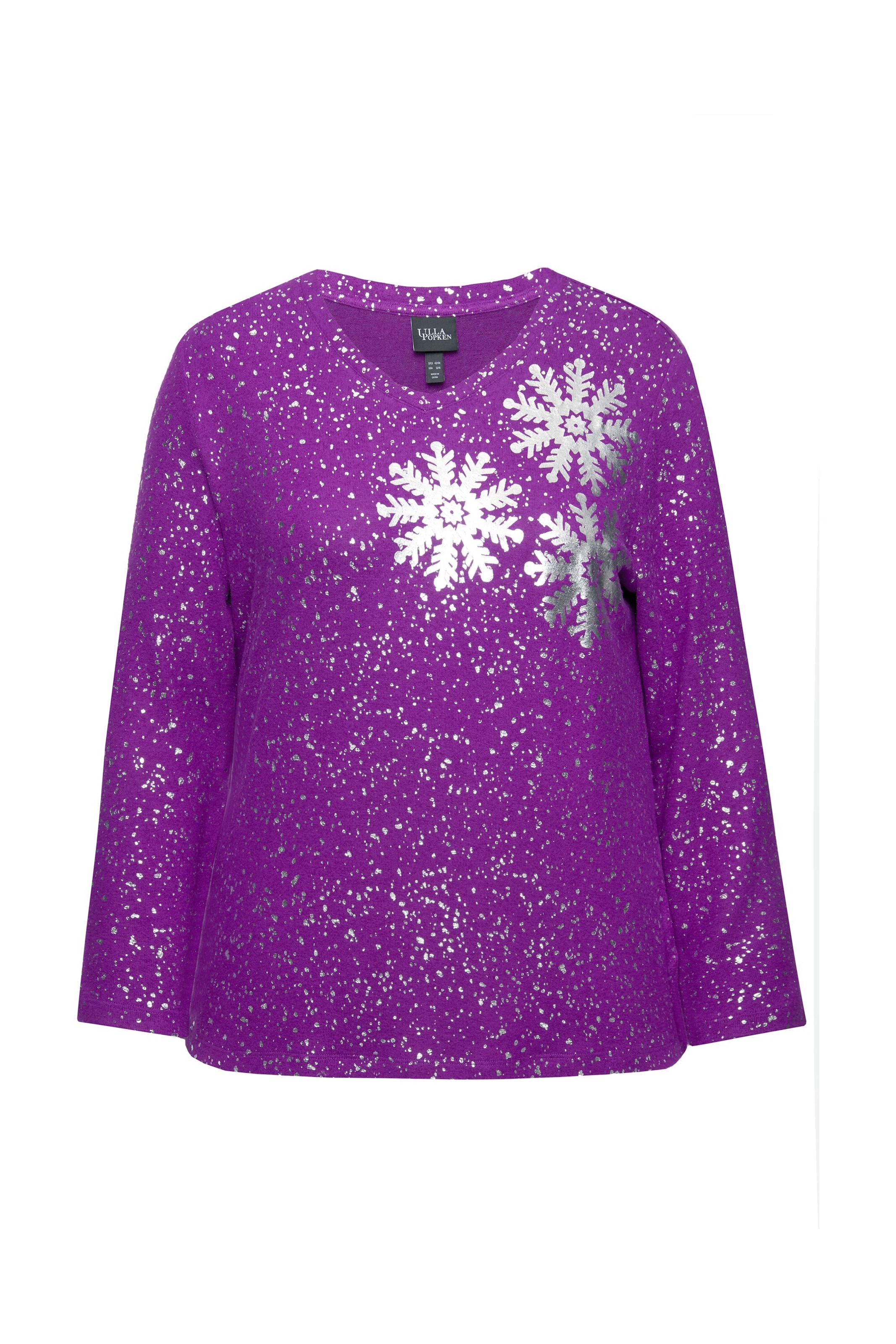 Ulla Popken Sweatshirt in Lila: Vorderseite