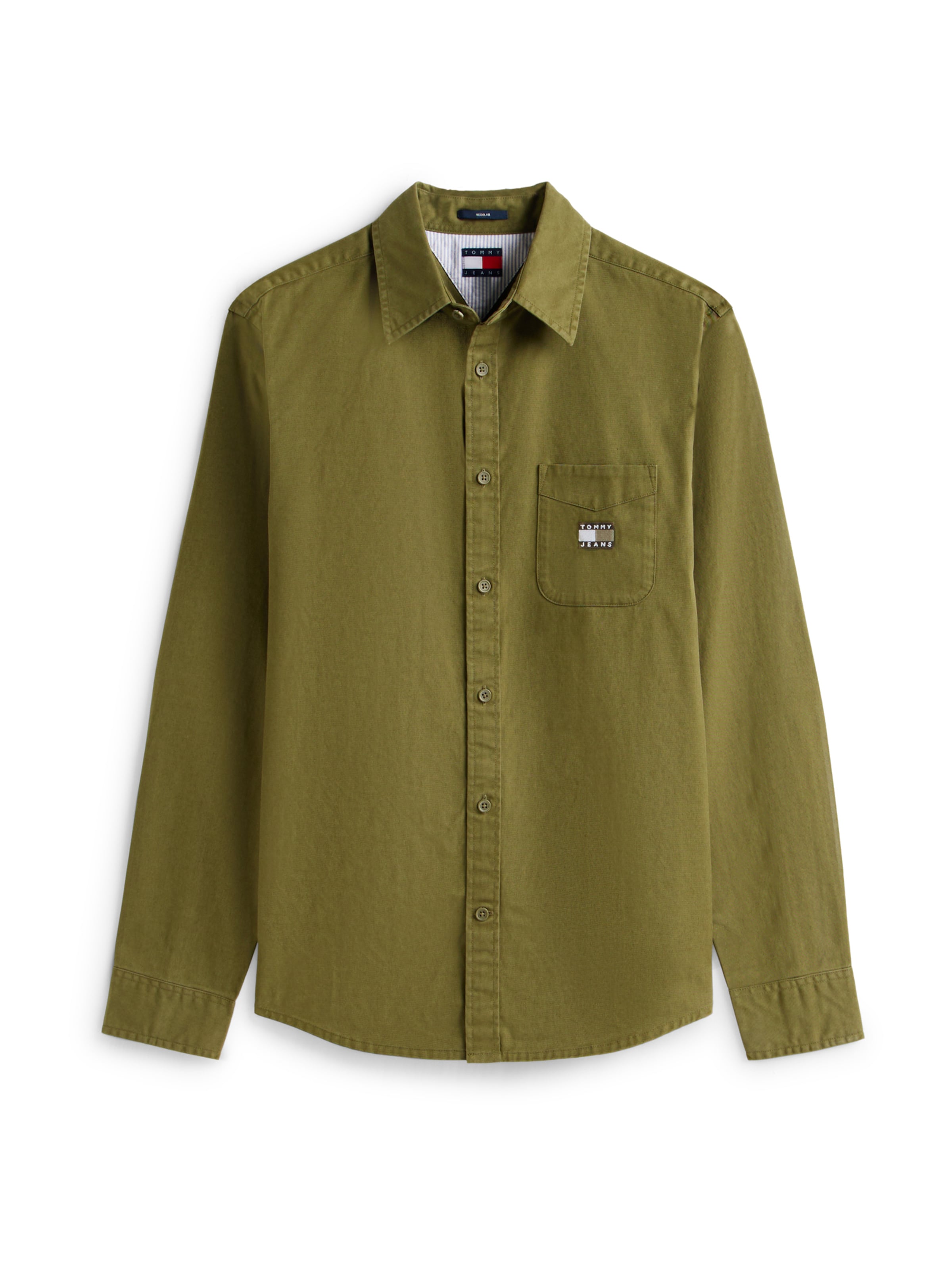 Tommy Jeans Regular fit Ing - zöld: elől