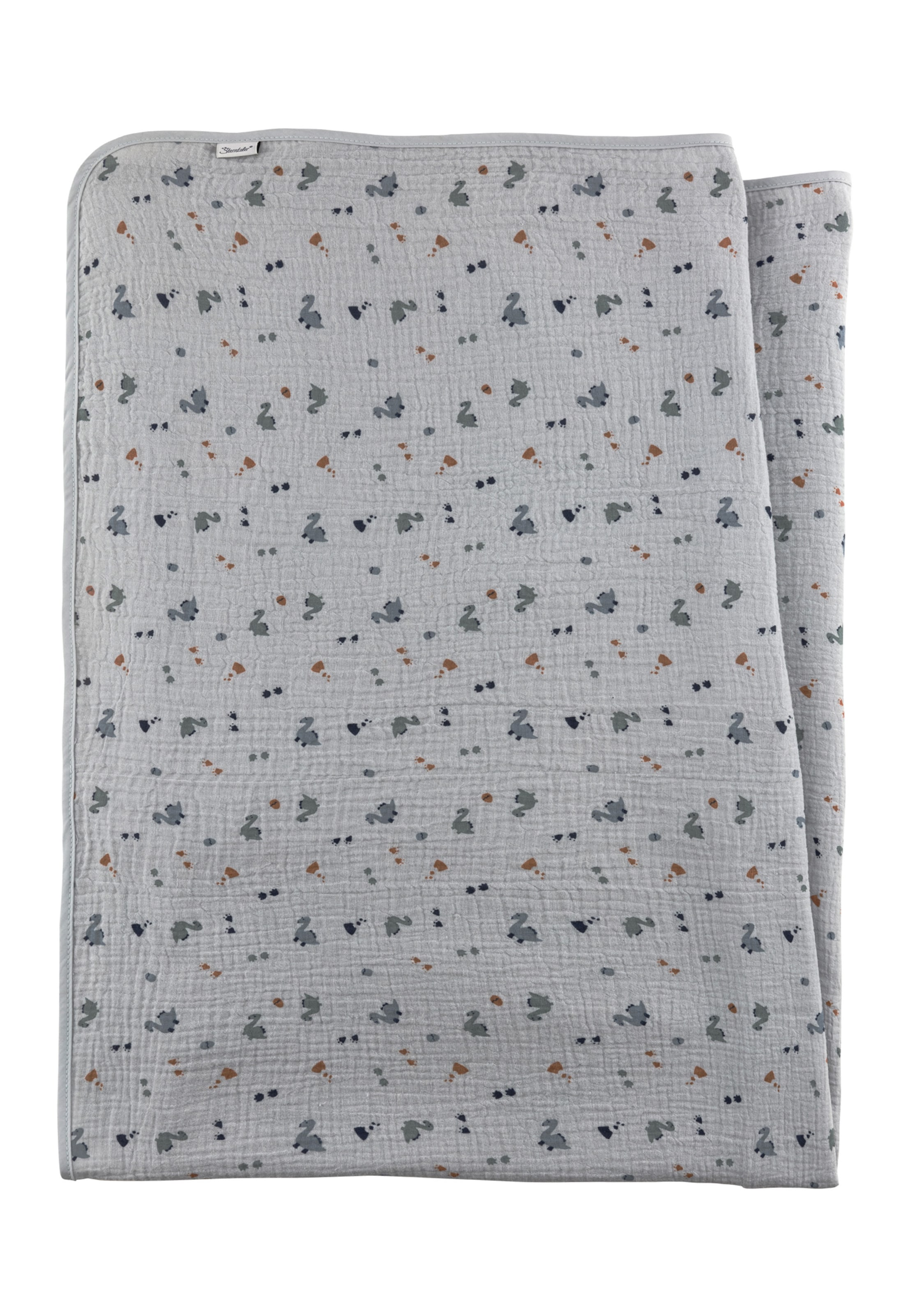STERNTALER Baby Blanket 'Dino Rexi' in Grey: front