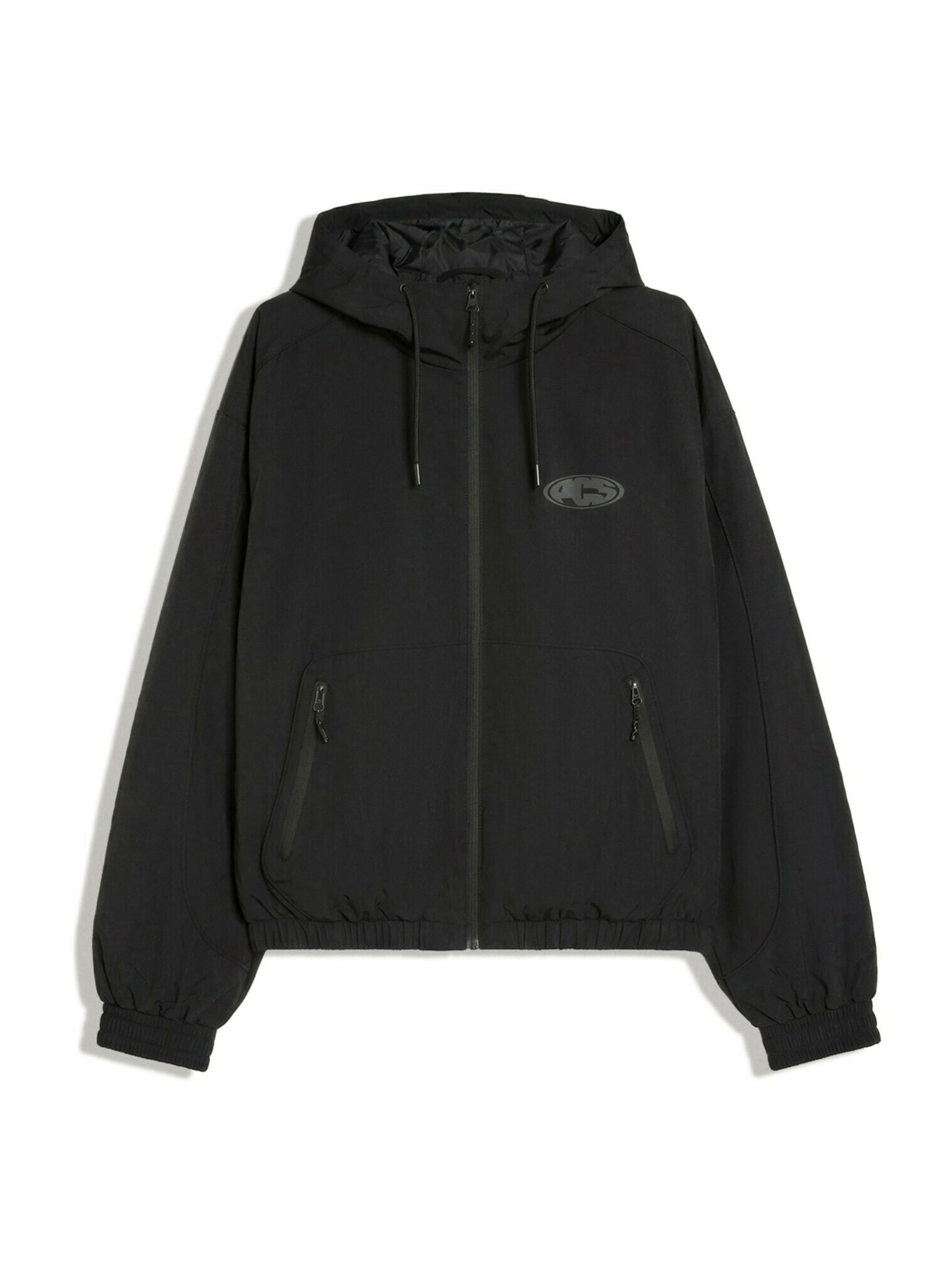 Bershka Between-season jacket in Black: front