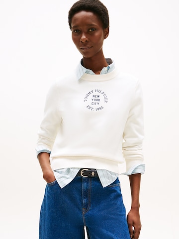 TOMMY HILFIGER Pulóver - bézs: elől