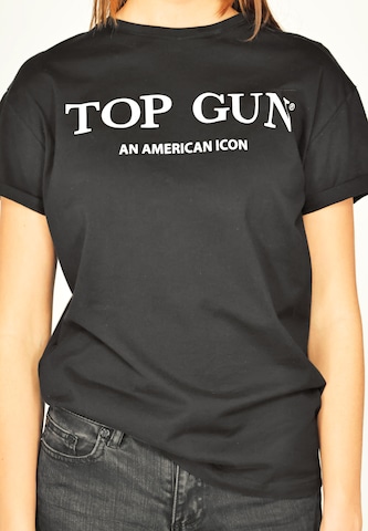 TOP GUN Shirt ' ' in Black