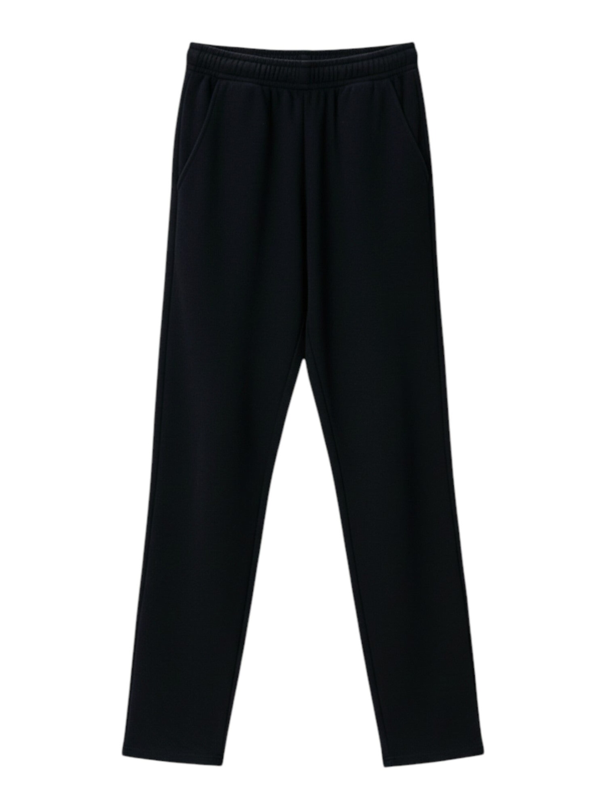 TEESHOPPEN Tapered Pants in Black: front
