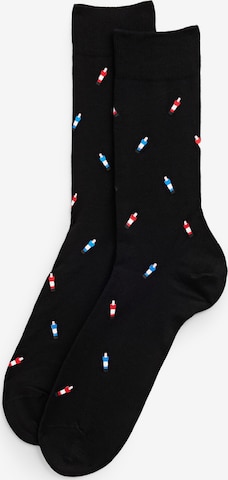 IUMAN Intimissimi Uomo Socks in Black: front