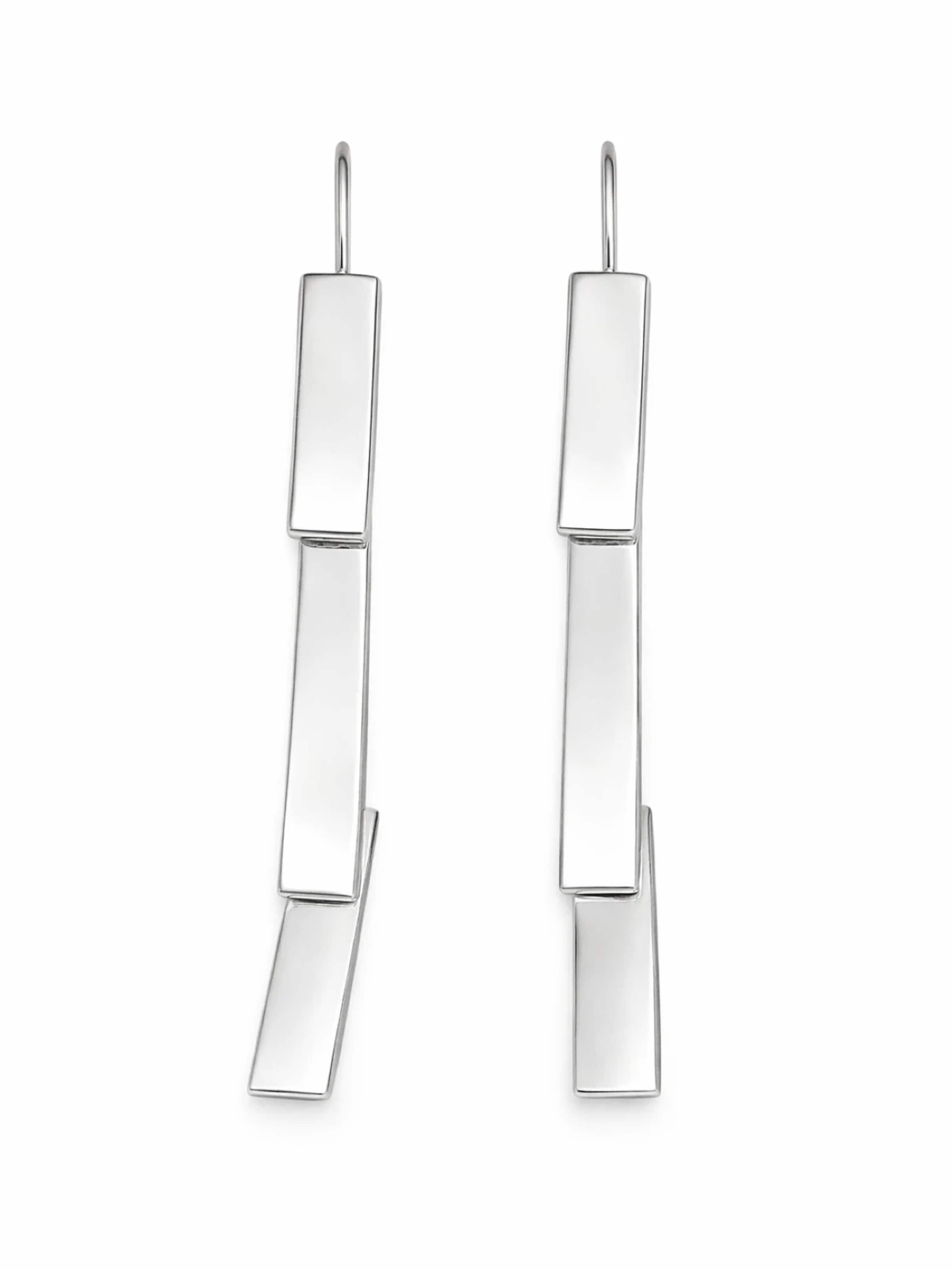 Orecchini 'Unique Triple Scale Sterling Silver Pendant 925 100%' di Plata Única in argento: frontale