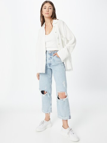 River Island Loosefit Pressveckade jeans i blå