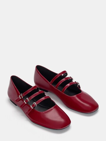 Ballerines à lanières Pull&Bear en rouge