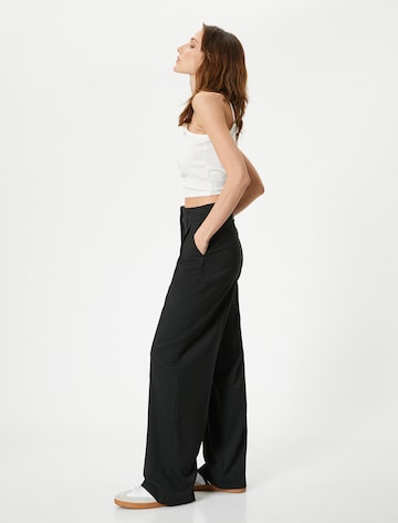 Koton Wide leg Pleated Pants in Black