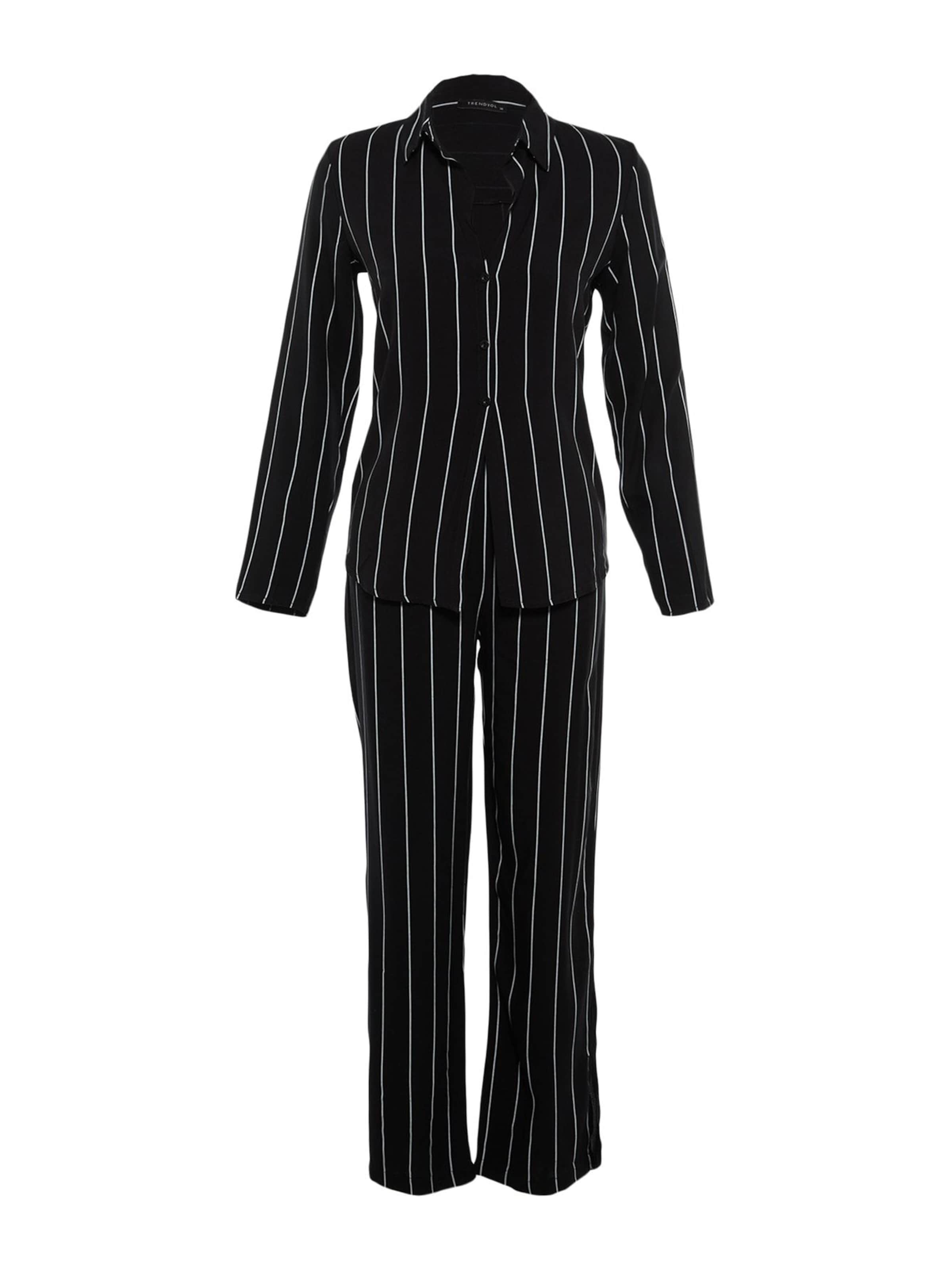 melns Trendyol Pidžama: no priekšpuses