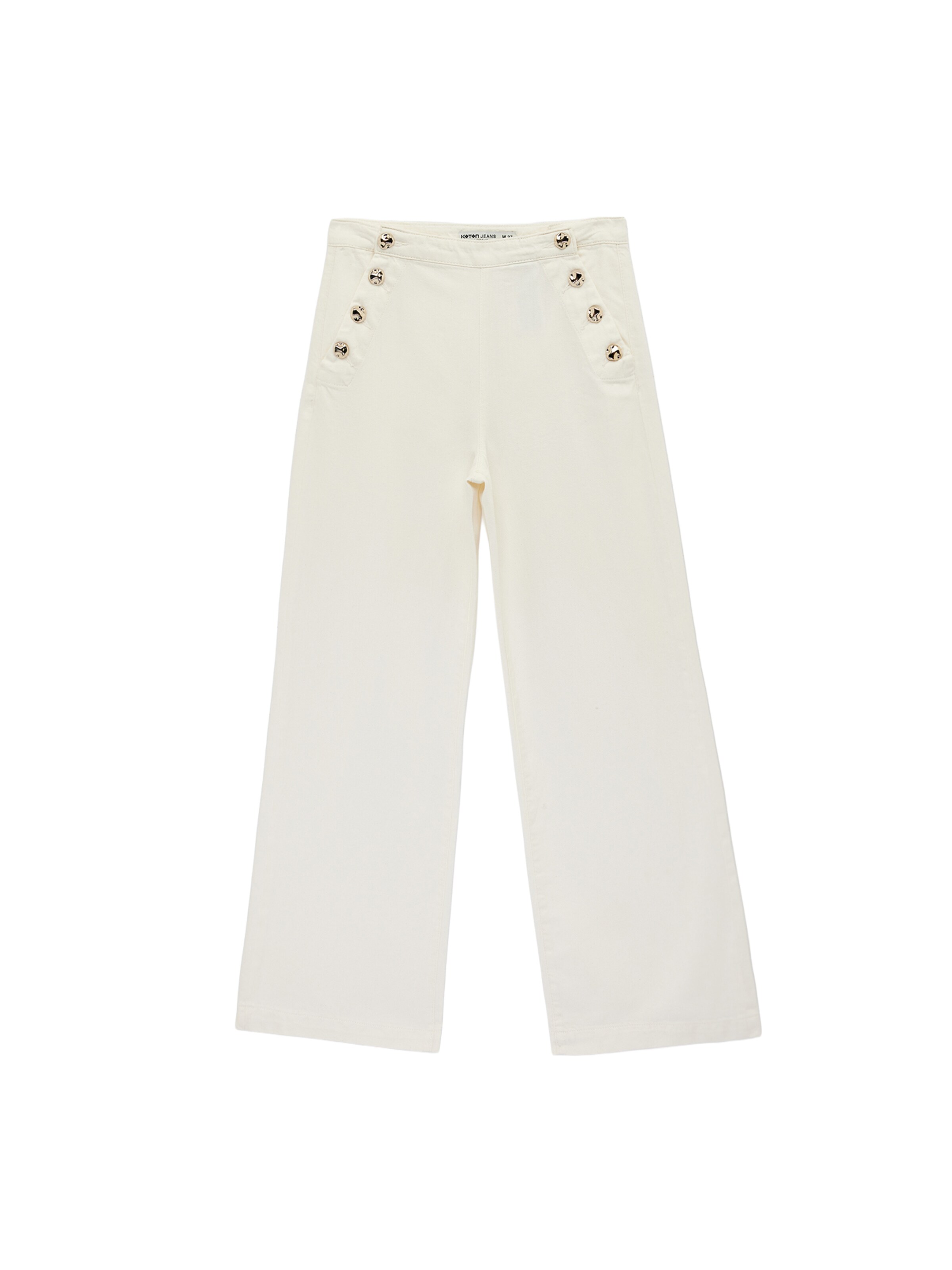Koton Wide leg Jeans in White: front