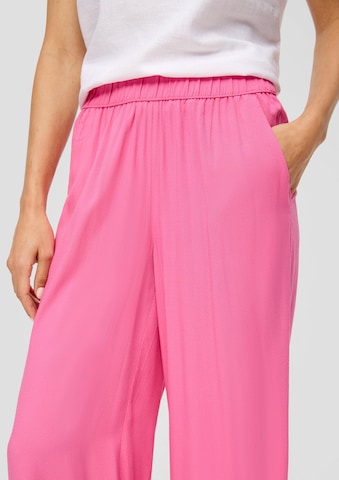 Wide Leg Pantalon s.Oliver en rose