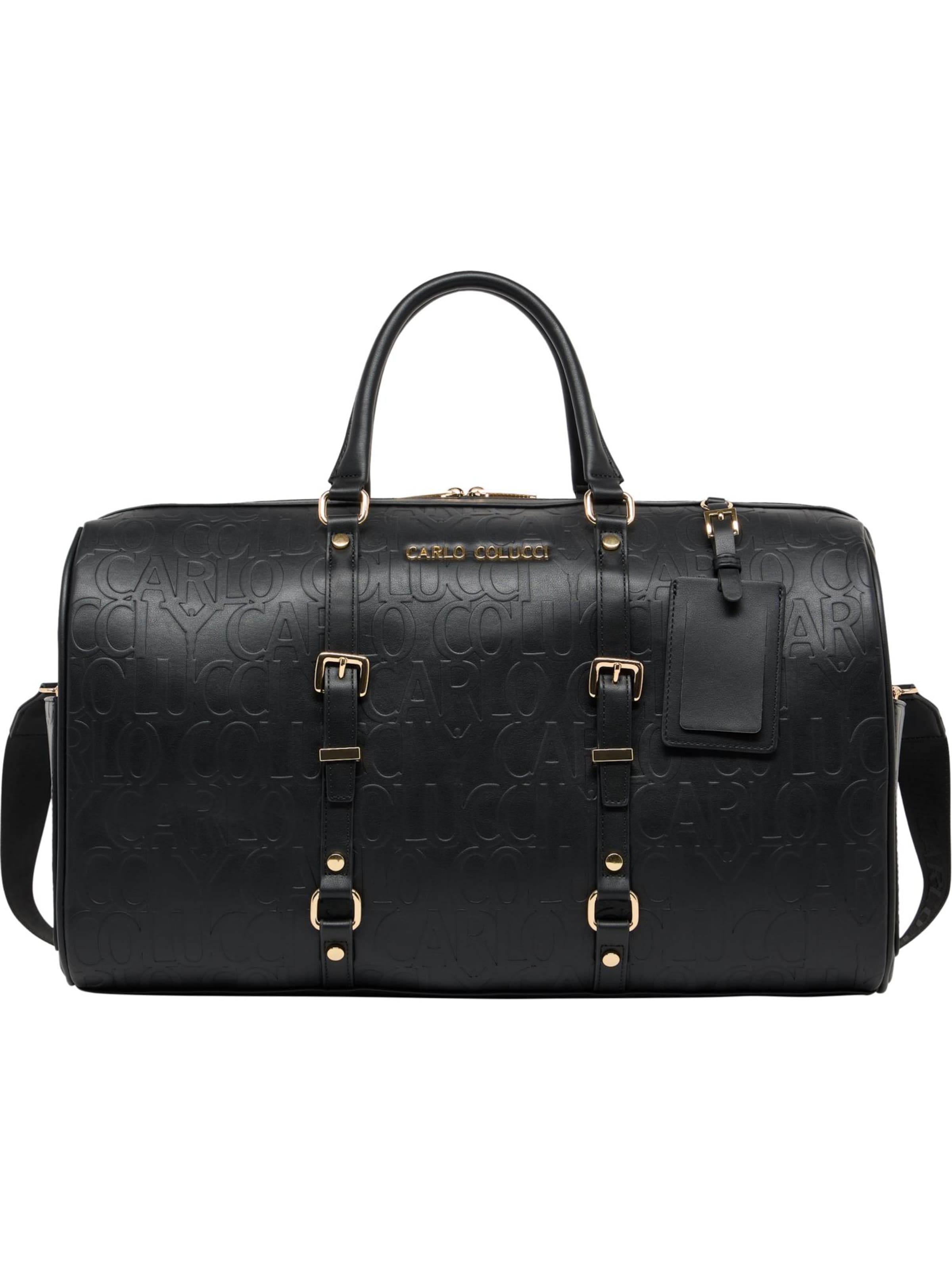 Carlo Colucci Weekendtas 'Elias' in Zwart: voorkant